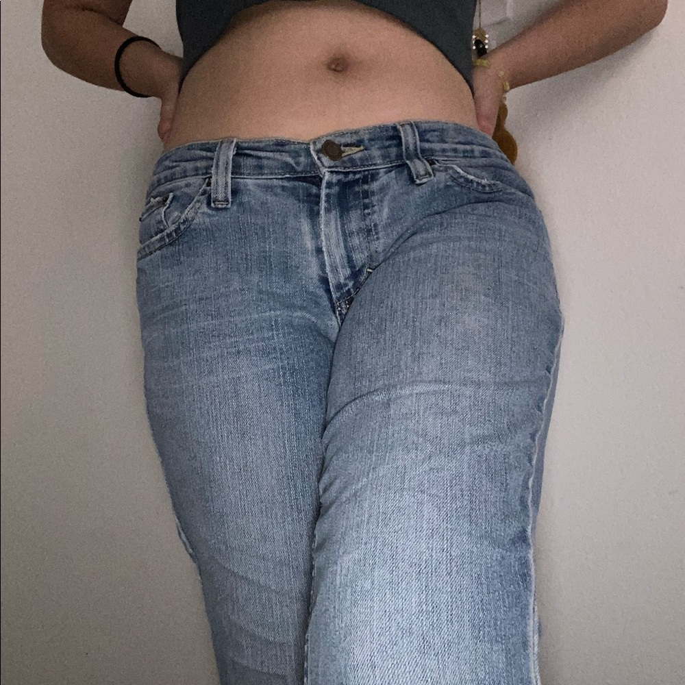 low rise denim jeans